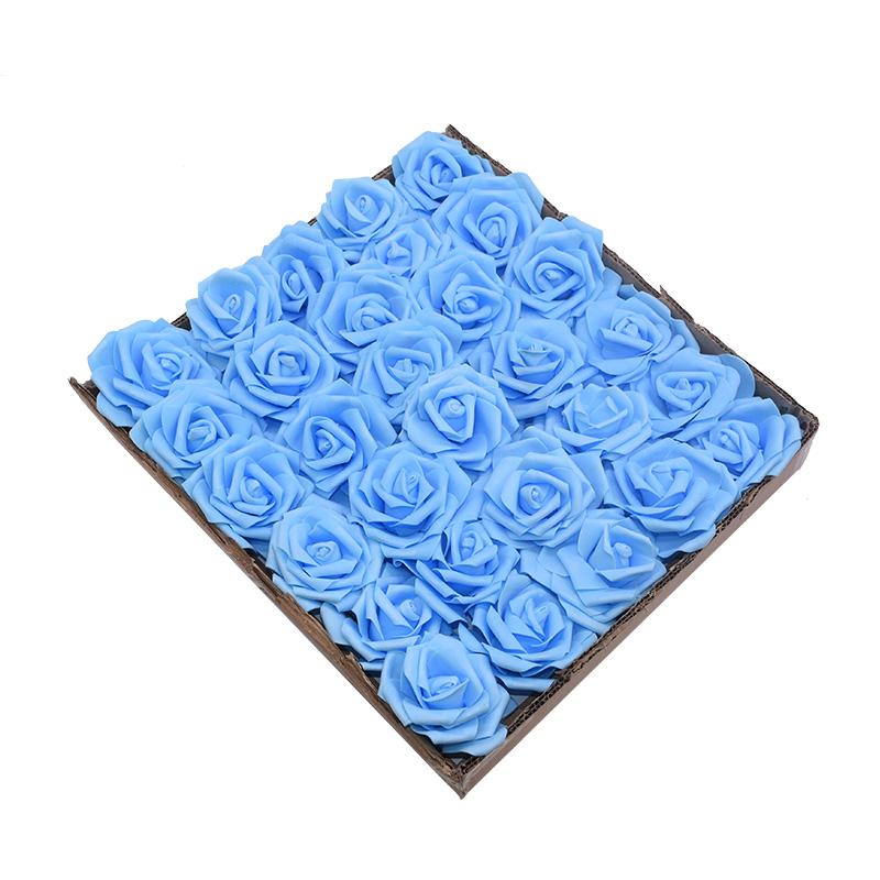 8cm Artificial Flowers Roses 25/30/20/10pcs Real Fake Roses With Stem for Wedding DIY Bouquets Home Artificial Flower Decoration