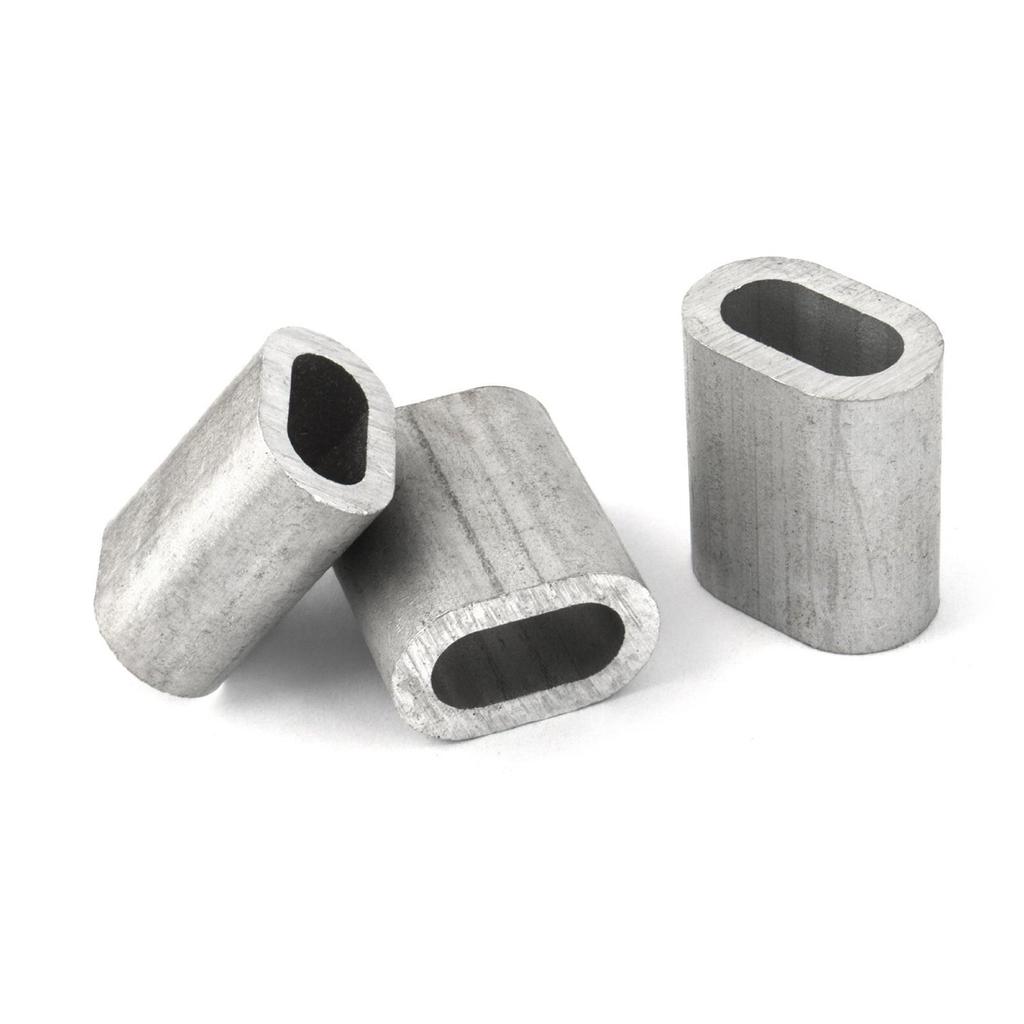10 x PRESSKLEMME FÜR SEIL 4mm Aluminum Drahtseilklemme Stahlseil Seil Draht Stahl Drahtseil