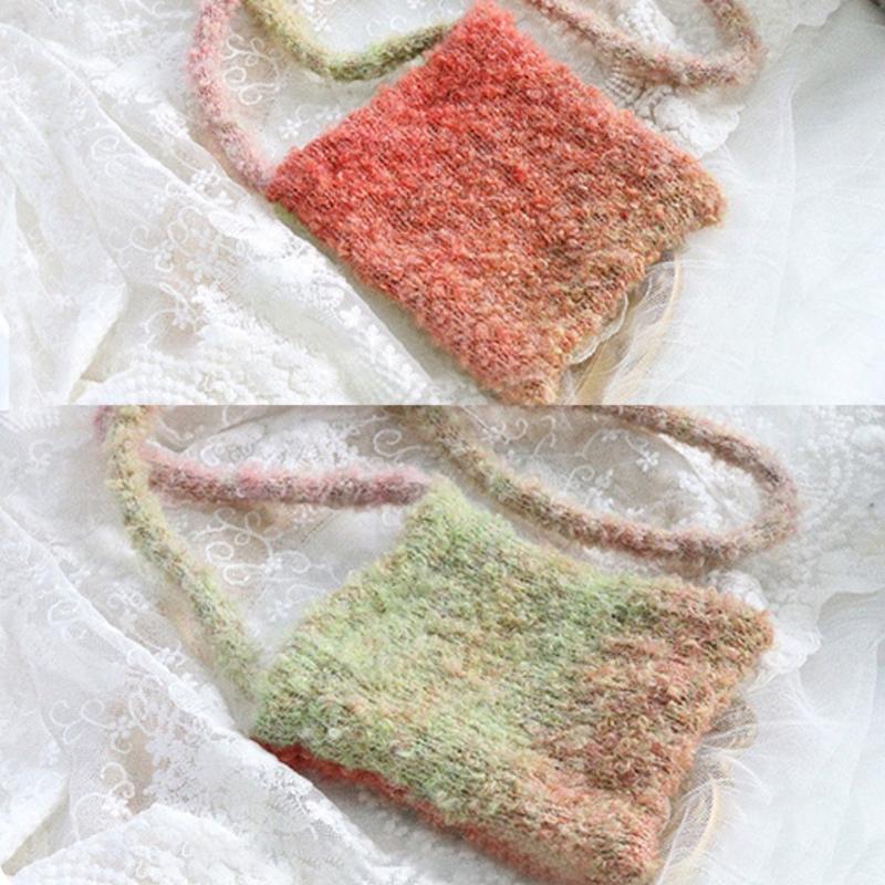 50 г/шт. свитер градиентного цвета, пушистая массивная пряжа средней толщины, массивная пряжа