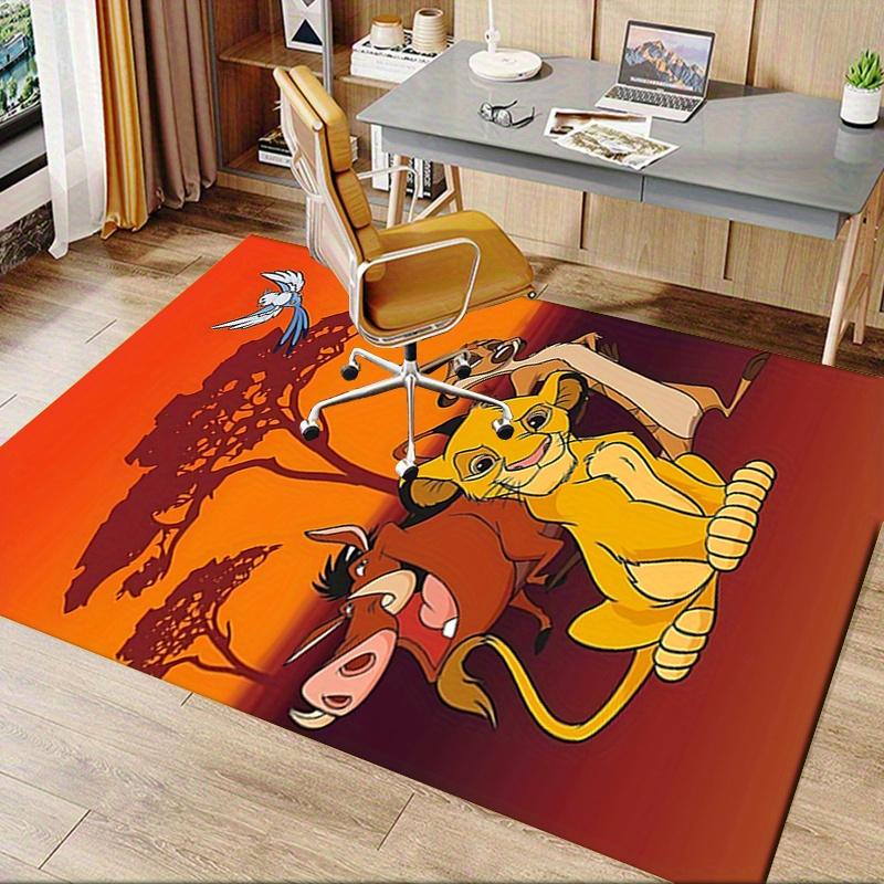 Office Rug Lion King, Safari theme 3D Printed Anti-Slip Rug-Machine Washable for Living Room