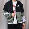 Adidas Спортивная куртка с капюшоном Colorblock, унисекс, черные, зеленые, FM9323