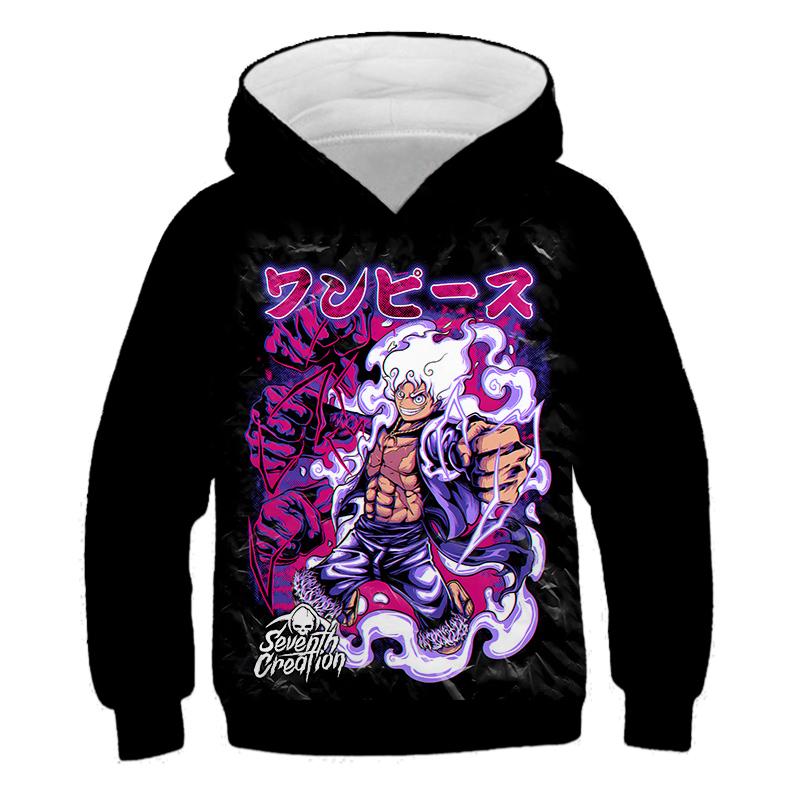 2025 MINISO One Piece Kids Hoodie Sweatshirt One Piece Boys Girls 3D Printing Sport Sweater Cosplay Costume Children Pullovers Tops