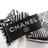 Excellent CHANEL COCO Mark Stripe Pattern Ribbon Scrunchie Multicolor silk Used