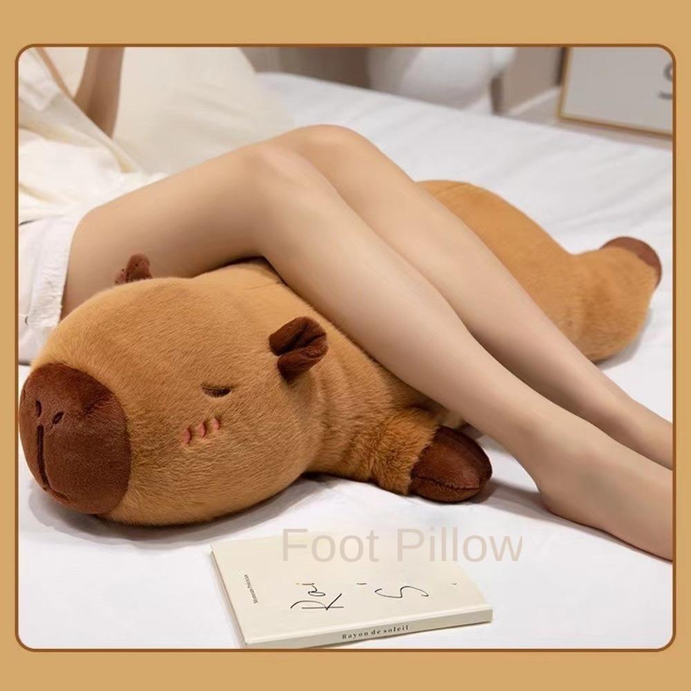 40/60/80cm Stuffed Hugging Body Pillow Giant Long Pillow Cartoon Capybara Plush Toy Home Decor
