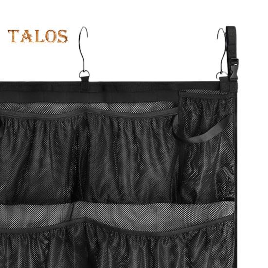 Poolside Storage Bag Multi Pockets Hollow Out Drainage 360 Degree Rotation Hook Large Capacity Swimming Pool Pole Toys Goggles Phone Mesh Bag