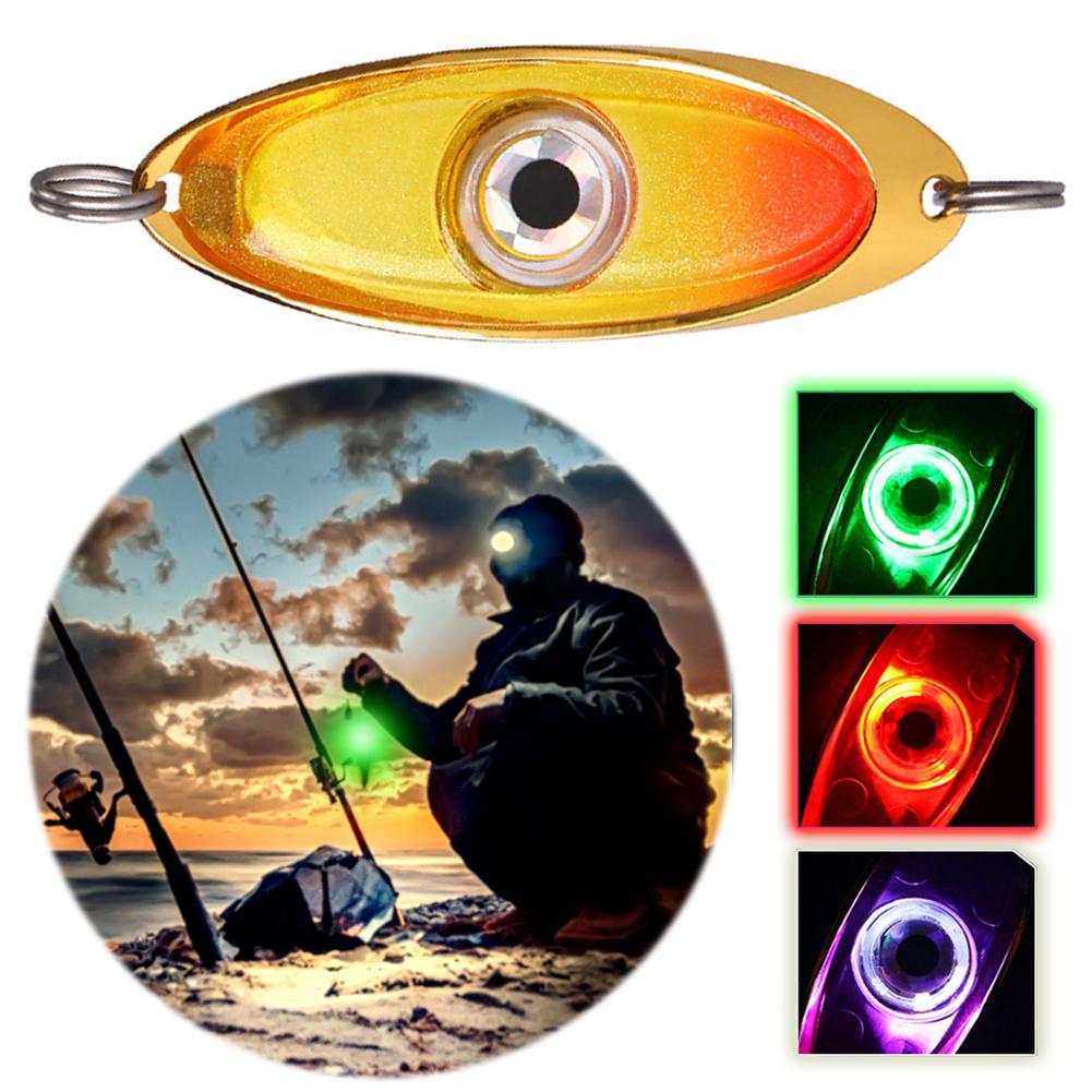 LED Fishing Lure Light Rotatable Fishing Lure Trap Light Waterproof Underwater Eye Shape Fishing Lure Light Fishing Accessories
