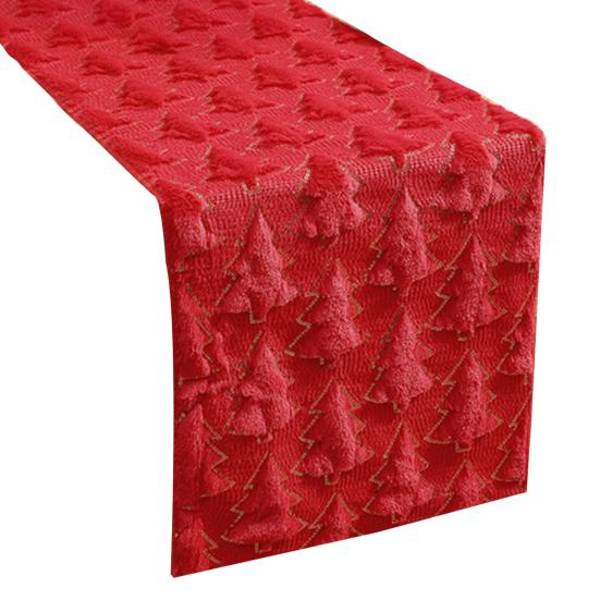 Рождественская скатерть-дорожка 3D Рождественская елка Скатерть-дорожка Утолщенная Скатерть с пайетками для праздничного дома