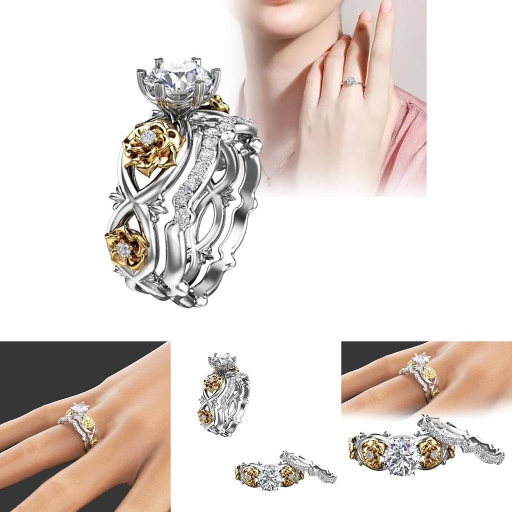 Elegant Rose Gold Floral Rings For Women Modern Metal Jewelry Available In All Sizes