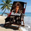 Custom Name Personalized Knight Rider Print Beach Towel, for Trip Camping Beach Party Home Decor, Birthday Gift for Family & Friends
