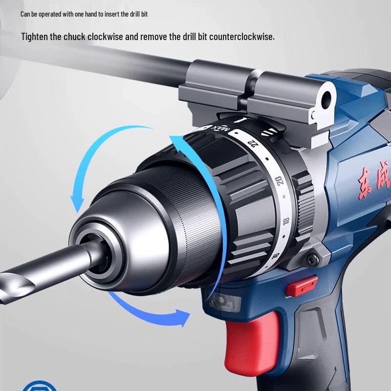 Аккумуляторный бесщеточный ударный шуруповерт Dongcheng 20V, комплект, вилка CN (адаптер в комплекте)