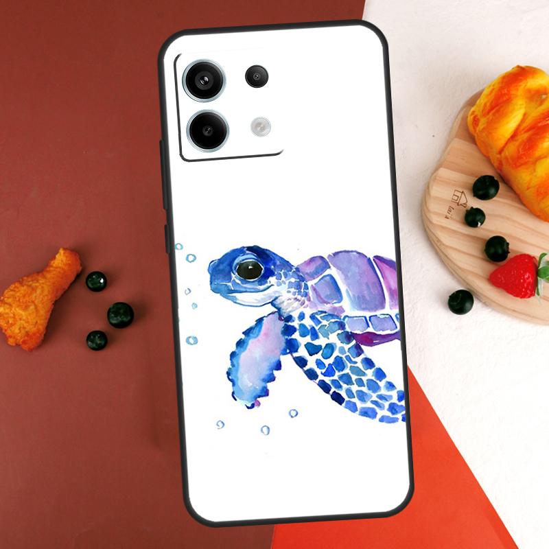 Cute Sea Turtle Case For Xiaomi Redmi Note 14 13 Pro 9 10 11 12 Pro 10S 11S 12S Redmi 14C 13C 10C 12C Coque