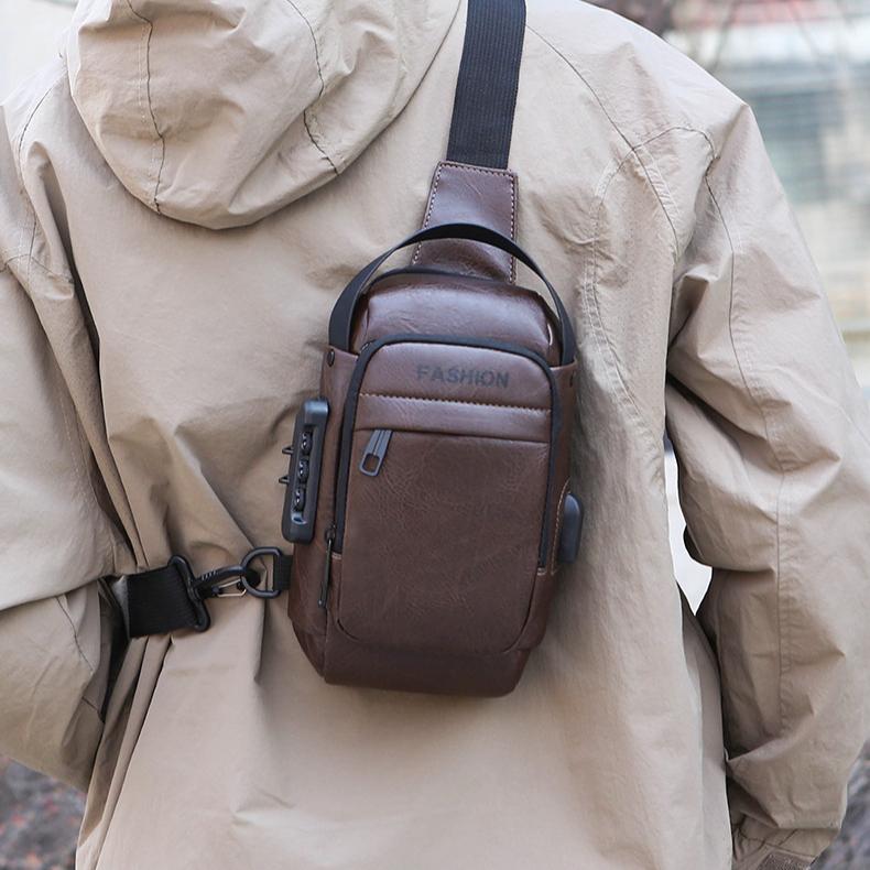 Men's Chest Bag Crossbody Bag New Motorcycle Bag Casual cBackpack Fashion Multi-functional Trend Sports Bag