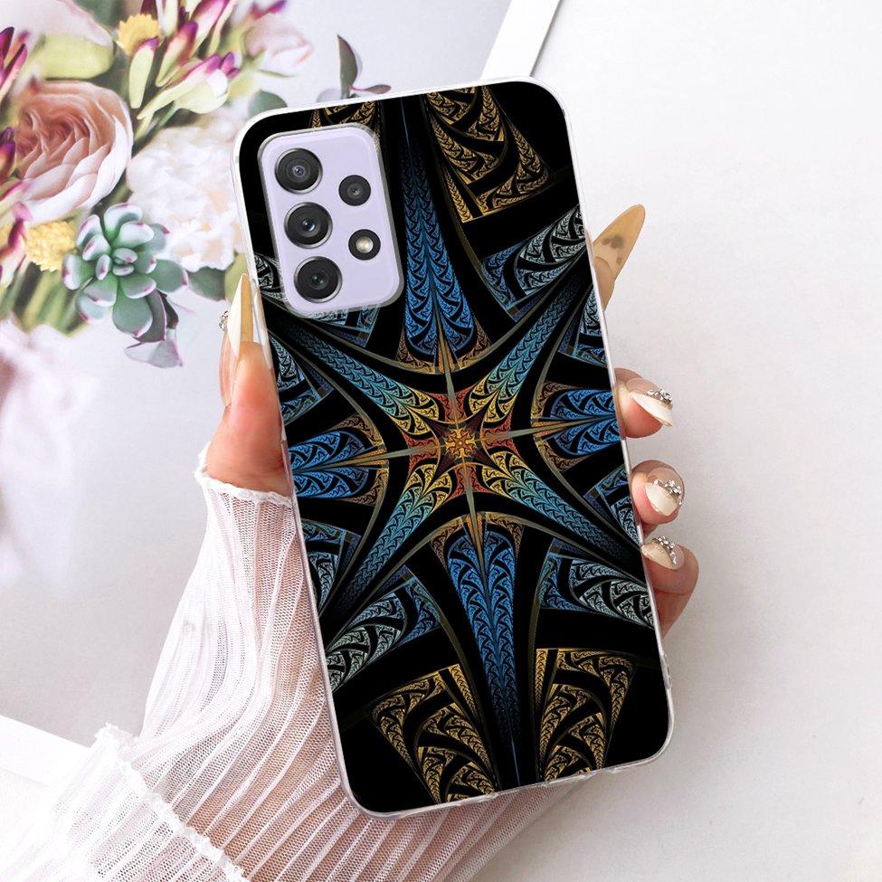 Прозрачный чехол для Samsung Galaxy A72 4G Милые модные цветы Забавный расписной корпус для Samsung A72 4G SM-A725M SM-A725F Чехол