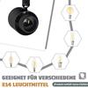 Spot de plafond - NETTLIFE - Spot 6 flammes - Noir - Métal - Compatible E14