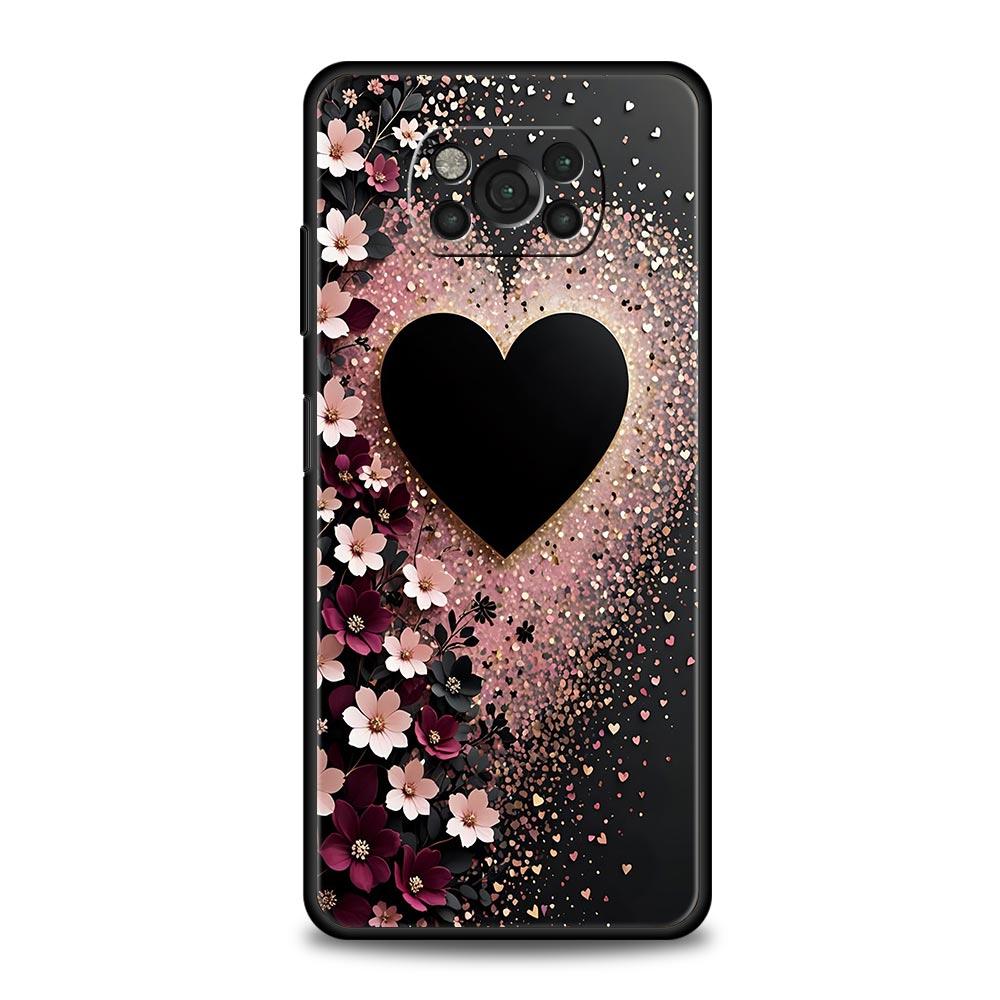 Colored Love Heart Printed Phone Case for Xiaomi Poco F7 F6 F5 F4 F3 X6 X5 X4 X3 NFC F7 Ultra M4 C51 C55 GT 5G Soft TPU Cover