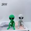 Реалистичная скульптура инопланетянина, 3D-печатная статуэтка, Научно-фантастическая скульптура НЛО, Забавная сидящая фигурка, Креативное украшение для дома, офиса, рабочего стола, полки, рабочей станции
