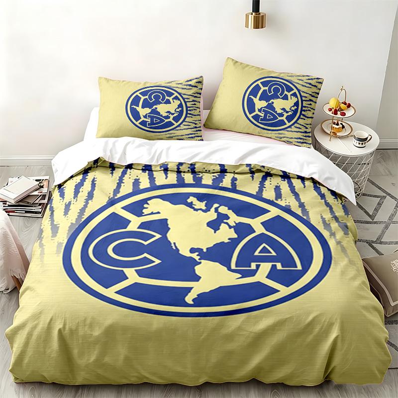 Club America 3pc set Perfect for bedroom use Comfortable bedding set includes a duvet cover and two pillowcases Ideal birthday or Christmas gift