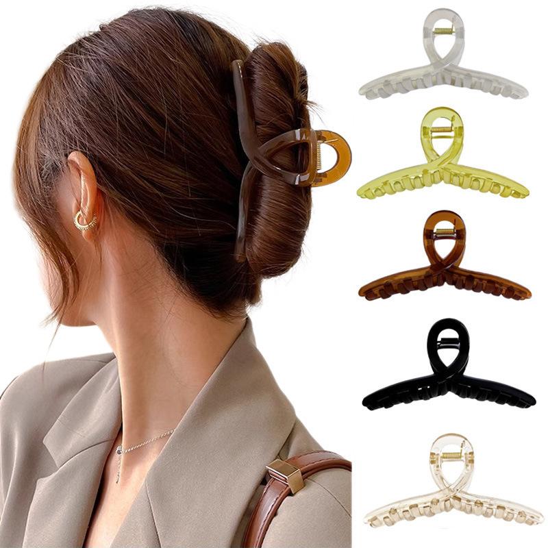 Large Shark Clip Hairpin, Women'S Hair On The Back Of The Head, Advanced Sense Clip, Grab Clip Diy Bottom Clip, Hair Accessories Hairpin.