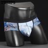 Men's Printed Underwear Transparent Breathable Thin Triangle Pants Men's Loose Sports Large Comfortable