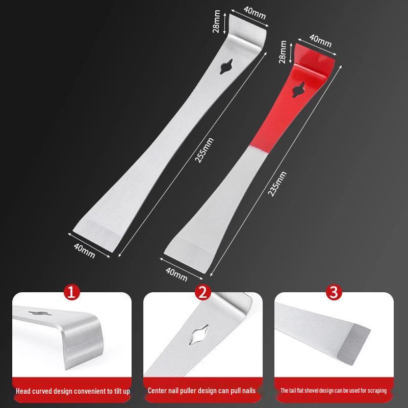 Многофункциональный ломик и скребок из нержавеющей стали: Инструмент для деревообработки и пчеловодства высокой твердости с функциями стамески, рычага и скребка.