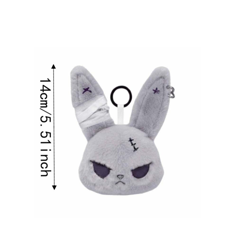 Soft Halloween Plushie Fluffy Stitched Bunny Quirky Doll Gothic Rabbit Cosplayers