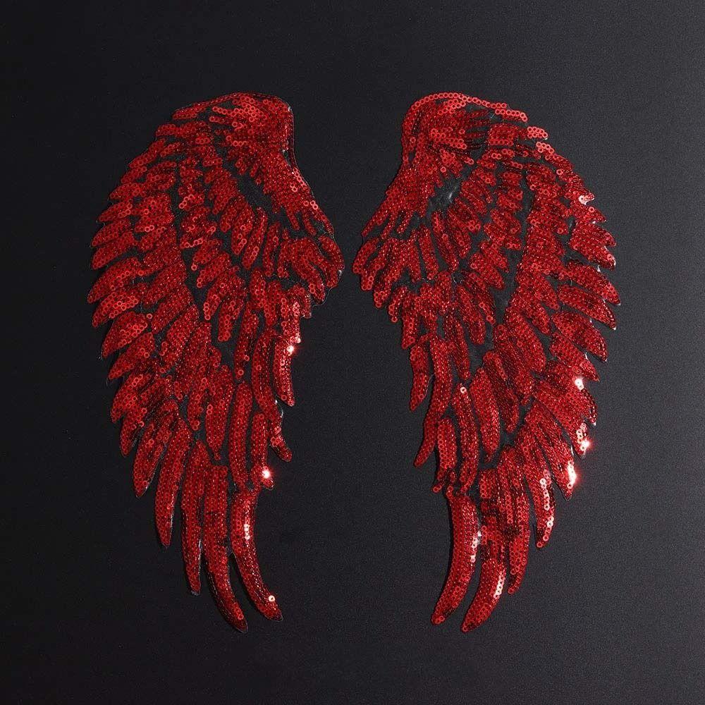 Мечтательные крылья-перья, радужные вышитые значки, аксессуары для одежды, нашитки с пайетками