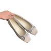 Fashion Hot Selling 2025 New French Style Tweed Style Women's Flats Bow Decorated Comfortable Fashion Slip-ons Low Heel Ballet Shoes
