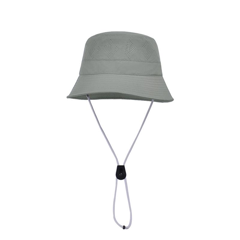 New Summer Quick-drying Waterproof Hat Outdoor Mountaineering Fishing Shading Sun Protection Hat Breathable Brim Solid Color Bucket Hat