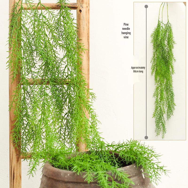 Home Kindergarten Green Plant Wall Decor: Hanging Ivy Leaf Vines and Wreath Decorations
