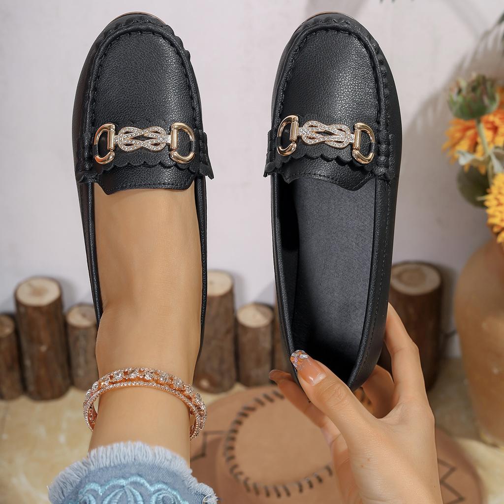 Women Flats Shoes Autumn New Slip On Loafers Round Toe Solid Soft Sole Shoes for Women Casual Flat Comfortable Sneakers Women