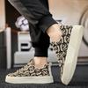 Fashion Canvas Shoes Men's Low Top Summer 2025 New Niche Design Printed Casual Shoes Thick Soled Sports Fashion Trend Chunky sneakers
