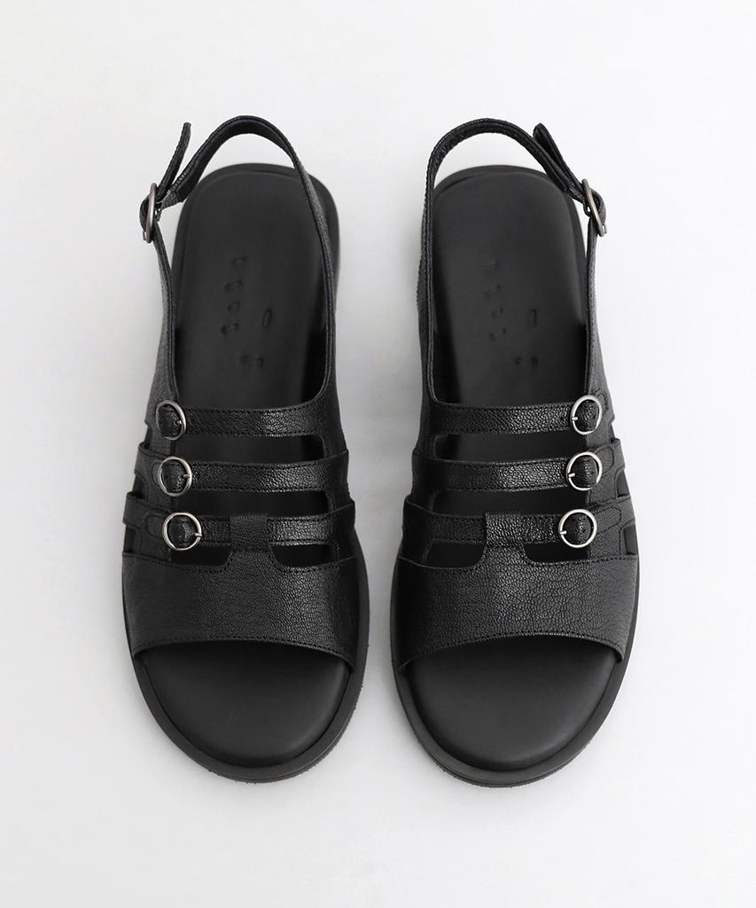 Heenn Light Rail Sandals. Black (W/ Vibram)