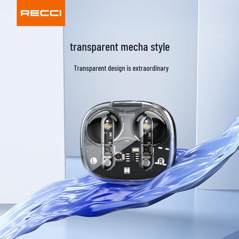 Recci REP-W58 Transparent Half-In-Ear Bluetooth Earbuds
