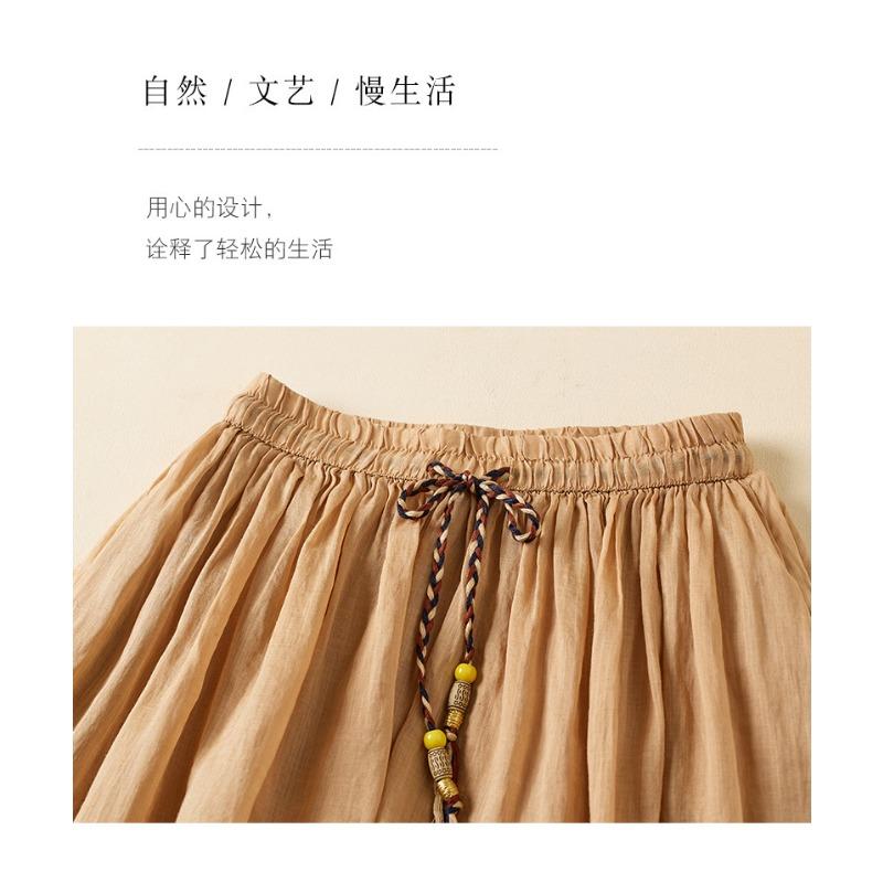 Летняя юбка-бюстье средней длины в двухслойном стиле Literary Vintage