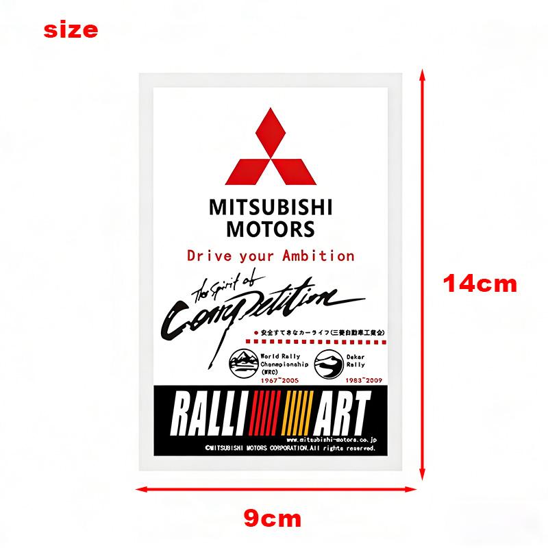 ydzh7 Car Front Windshield Static Sticker Waterproof Static Decal Fit For Mitsubishi Outlander Xpander Colt ASX Delica Pajero RALLIART