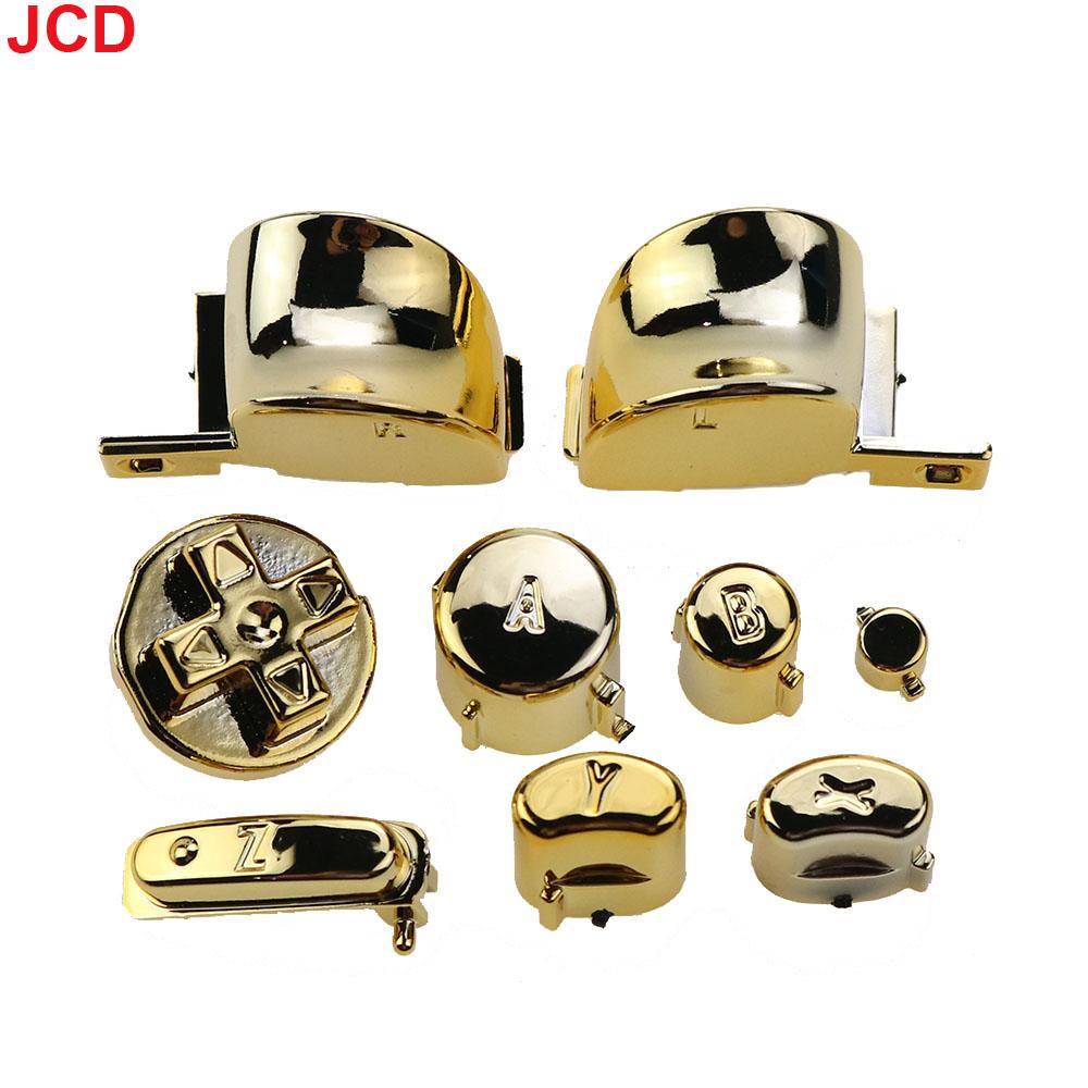 JCD 1set Electroplating Button Keys ABXY Z Keypads L R Buttons For Gamecube NGC Game Controller Replacement Accessories