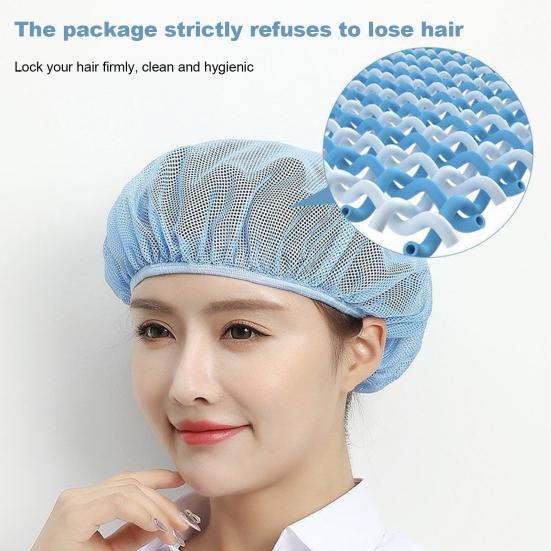 Reusable Bakery Hat Mesh Chef Cap Soft Breathable Friendly To Skin Washable Cooking Cap Protective Headwear