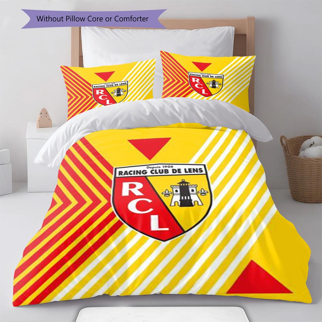 Постельное белье с узором RC Lens Покрывало Наволочка Декор для дома Подарок (1 пододеяльник + 2 наволочки, без наполнителя)
