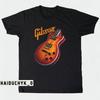 Унисекс футболка Gibson Electric Guitar Черная S-5XL Унисекс футболка