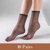 10 пар однотонных ультратонких носков, мягкие и дышащие прозрачные невидимые носки, женские чулки и носочно-чулочные изделия