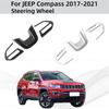 Стайлинг для тюнинга автомобиля ABS Пластик Рулевое колесо Для JEEP Compass 2017 2018 Аксессуары для декоративной модификации