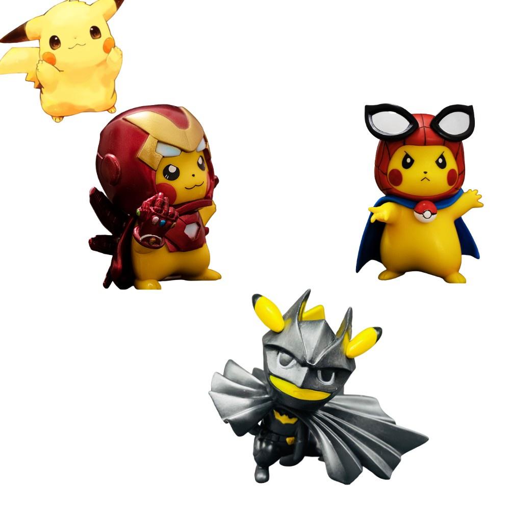 Hero Fun For Marvel Fans Pikachu Figure Avengers Spider-man Collection