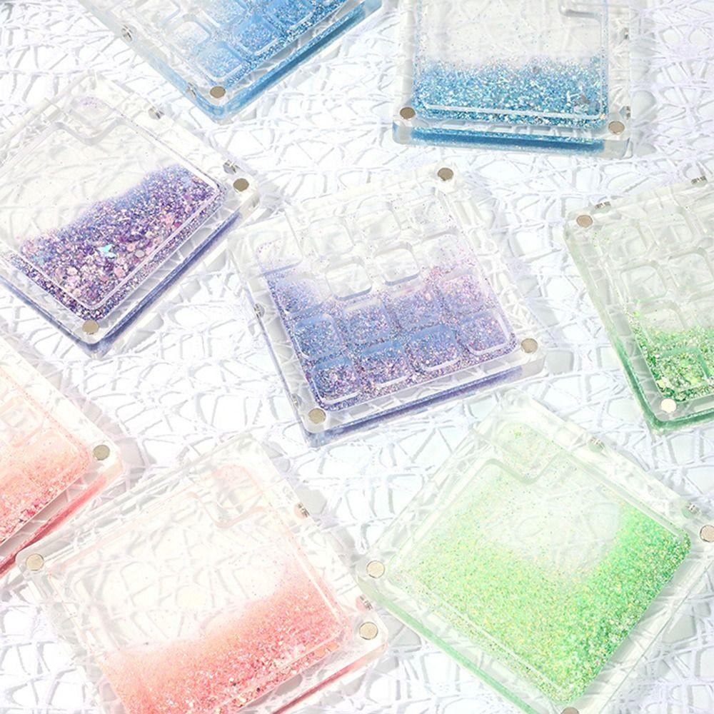 Acrylic Watercolor Paint Palette Magnetic Quicksand Travel Painting Tray with Clip Mini Paint Pigment Box Travel