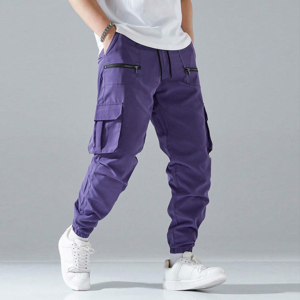 Men's Casual Workwear Pants, Multi-pocket Loose Casual Pants, Long Pants