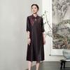 Embroidered Silk Fragrant Cloud Yarn Dress Women's Medium and Long New Mulberry Silk Skirt