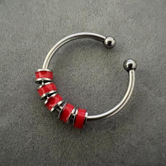 Открытое кольцо, регулируемое тонкое мастерство, облегчение беспокойства, с эмалированной бусиной, украшение для открытия, аксессуар унисекс