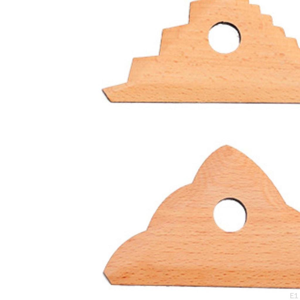 8x Pottery Clay Ribs,Pottery Foot Shaper Tools,Wood Engraving Smooths Shapes Practical