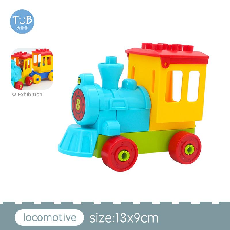 Большой размер Строительные блоки Спортивная машина Автобус Джип Грузовик Аксессуары Кирпичи Совместимые с Duplos Детские Сделай сам Детали Детские Игрушки Подарок