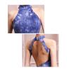ProDance Marble Ballet Stylish and PLHI009B 3-Color High-Neck Leotard, Cute, (M(160), Blue)