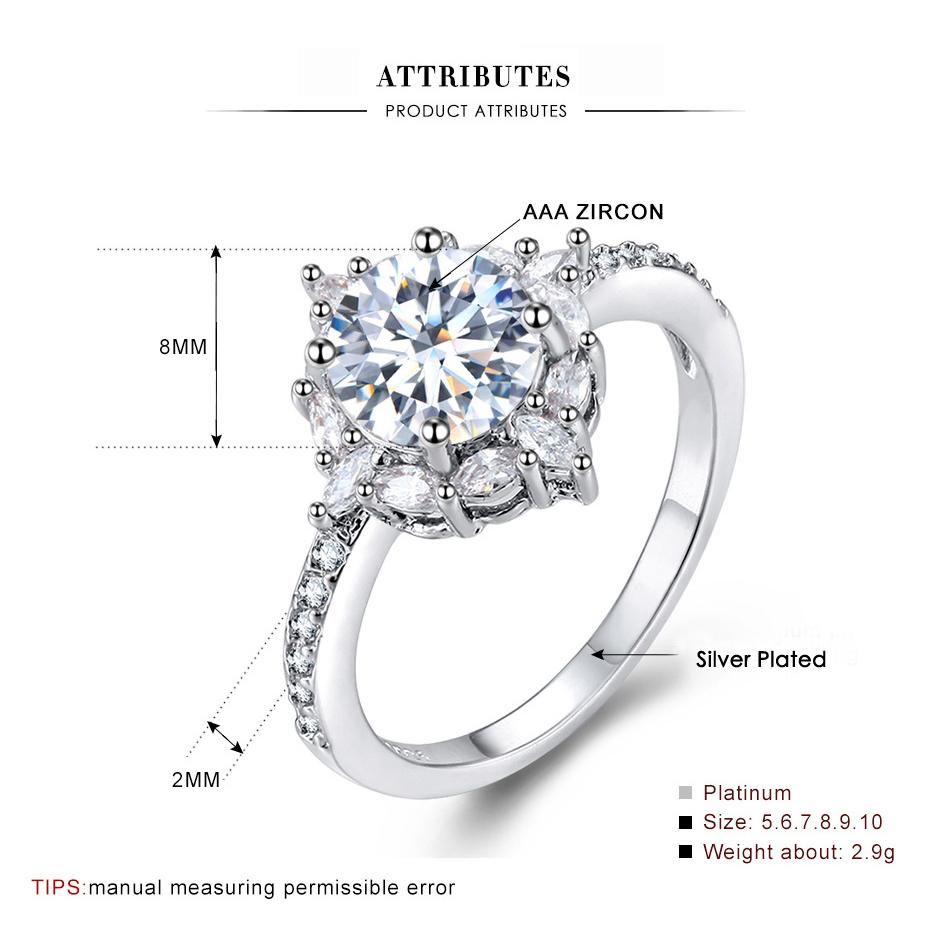 Модное женское кольцо, элегантные хрустальные кольца со стразами для женщин, обручальное кольцо с цирконием для невесты, свадебной вечеринки, ювелирные аксессуары, подарки